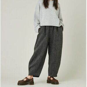 Beyond Nine Daisy Linen Trouser in Ecru Stripe